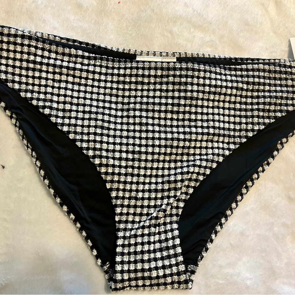 NWT GAP Black and White Checkered Bikini Bottom
